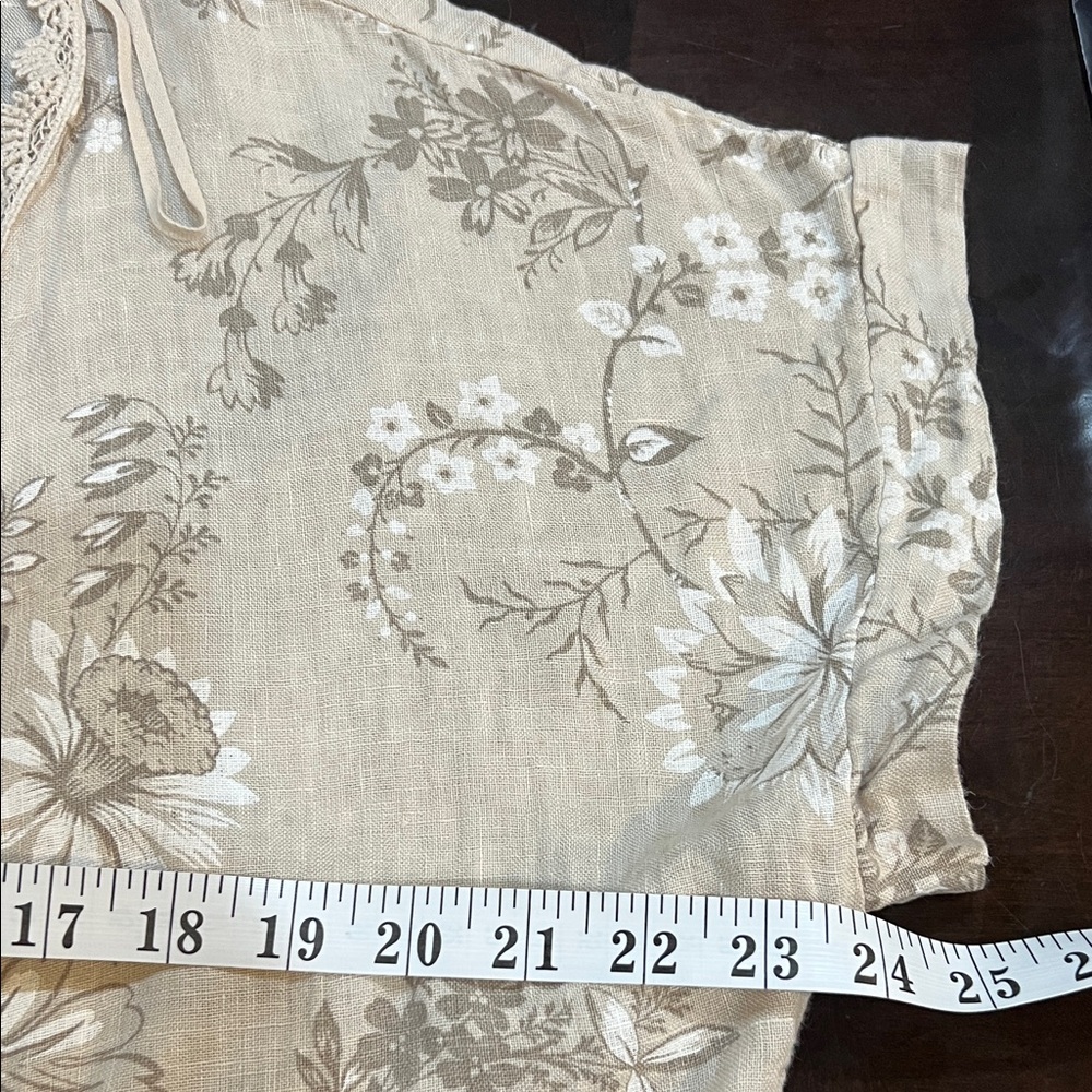 Elena Baldi Italian Silk Blend Cream Floral Duster Cardigan - Picture 10 of 11